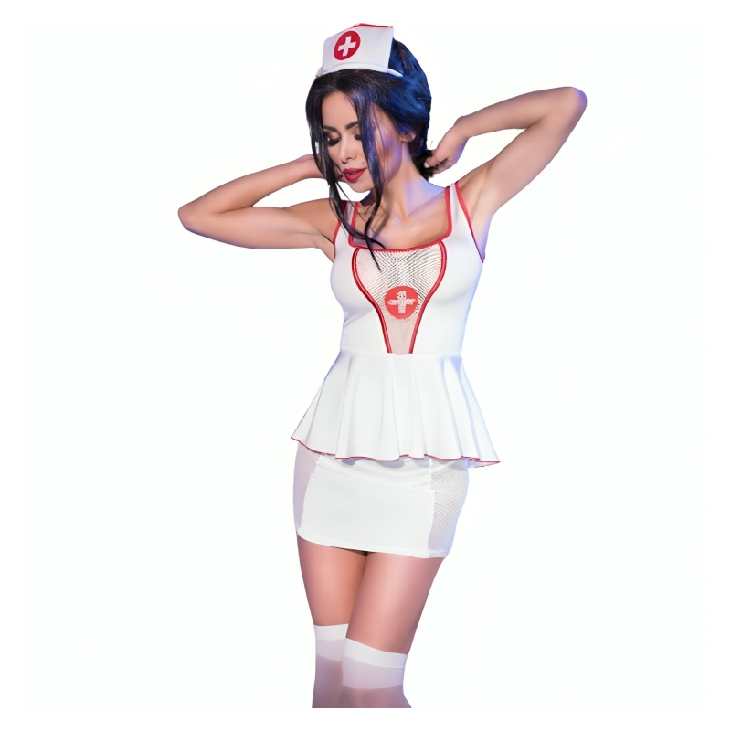 Chilirose - Cr 4160 Costume Haut Et Jupe Dinfirmière S/M